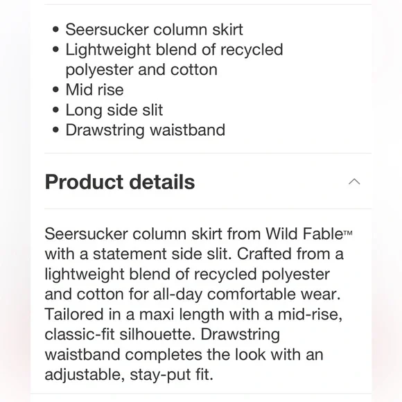 Women's Column Maxi Skirt - Wild Fable™
Taupe Gingham new 🆕 - Picture 6 of 6